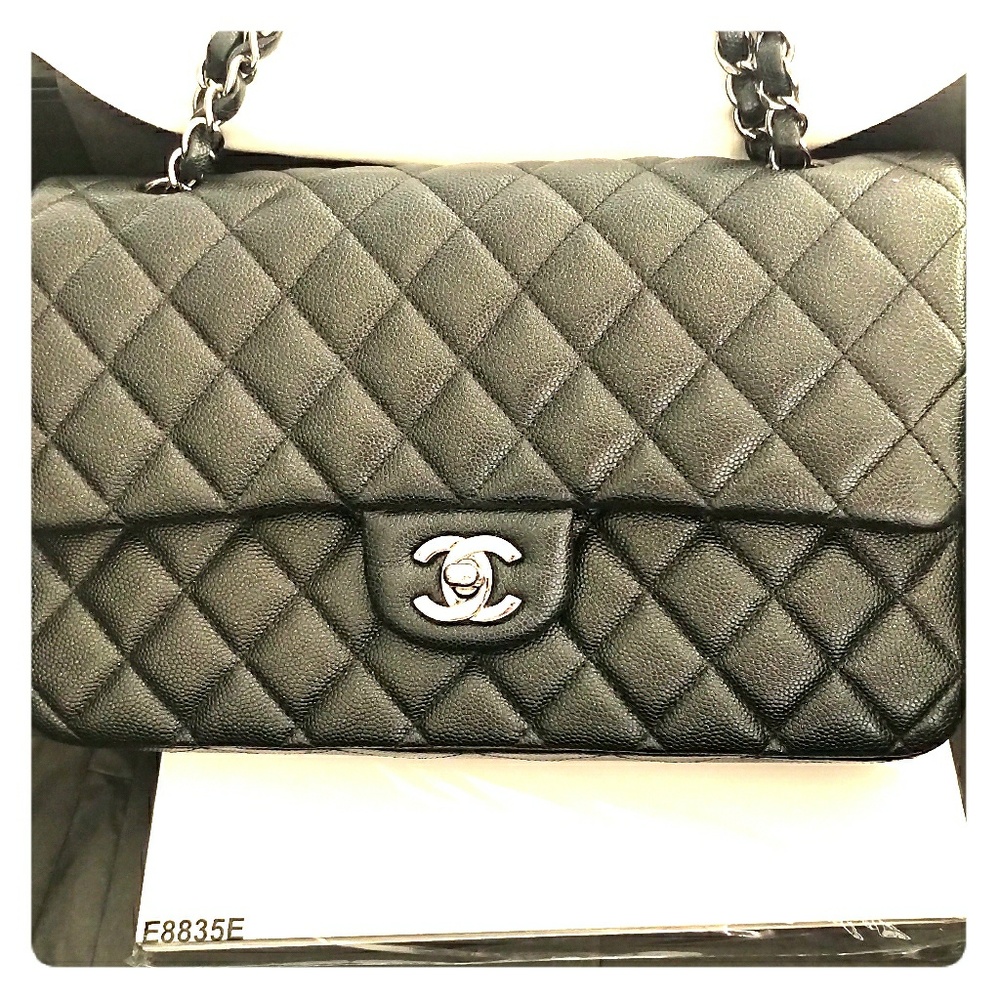 Authentic Classic Chanel Flap Purse with box